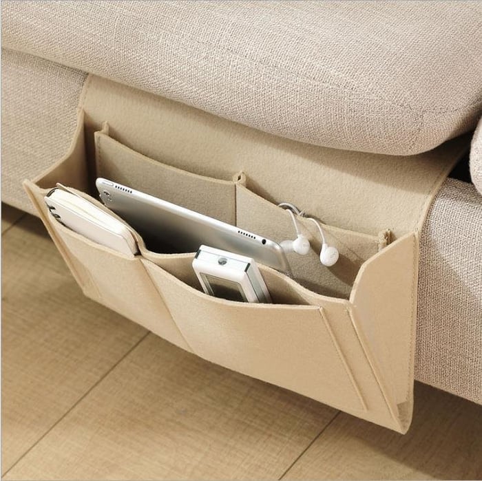 🛏️ Save 50%! 🧺 Bedside Hanging Caddy – Multi‑pocket felt organizer for dorm & bunk ✨