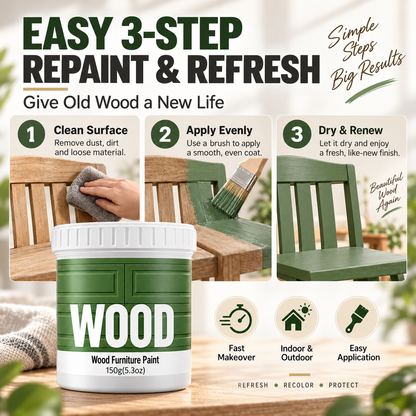 📢📢50% OFF !! ⏰Waterborne Wood Paint Eco-Friendly Furniture Refinishing Paint