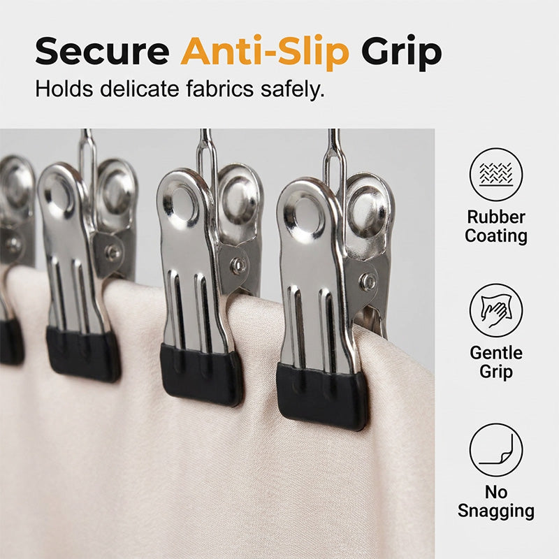📢📢50% OFF !! ⏰Hang 10 Items Instantly! No-Slip Wooden Multi-Clip Organizer