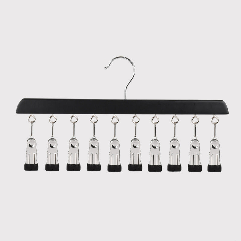 📢📢50% OFF !! ⏰Hang 10 Items Instantly! No-Slip Wooden Multi-Clip Organizer
