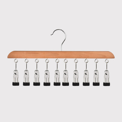 📢📢50% OFF !! ⏰Hang 10 Items Instantly! No-Slip Wooden Multi-Clip Organizer