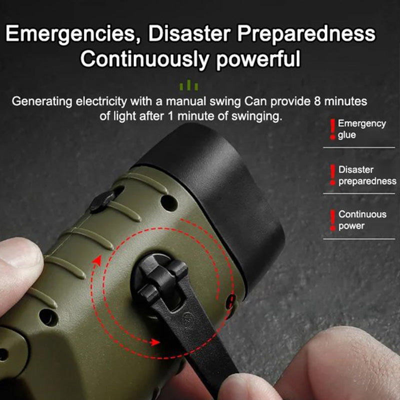 📢📢50% OFF! ⏰🔦 Solar + Hand-Crank Flashlight | Outdoor Backup