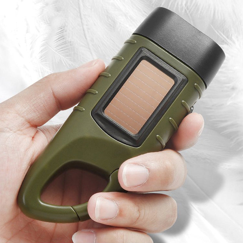 📢📢50% OFF! ⏰🔦 Solar + Hand-Crank Flashlight | Outdoor Backup
