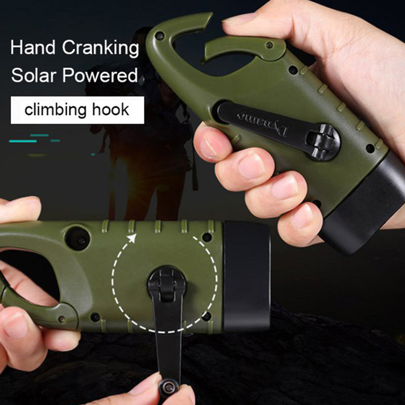 📢📢50% OFF! ⏰🔦 Solar + Hand-Crank Flashlight | Outdoor Backup