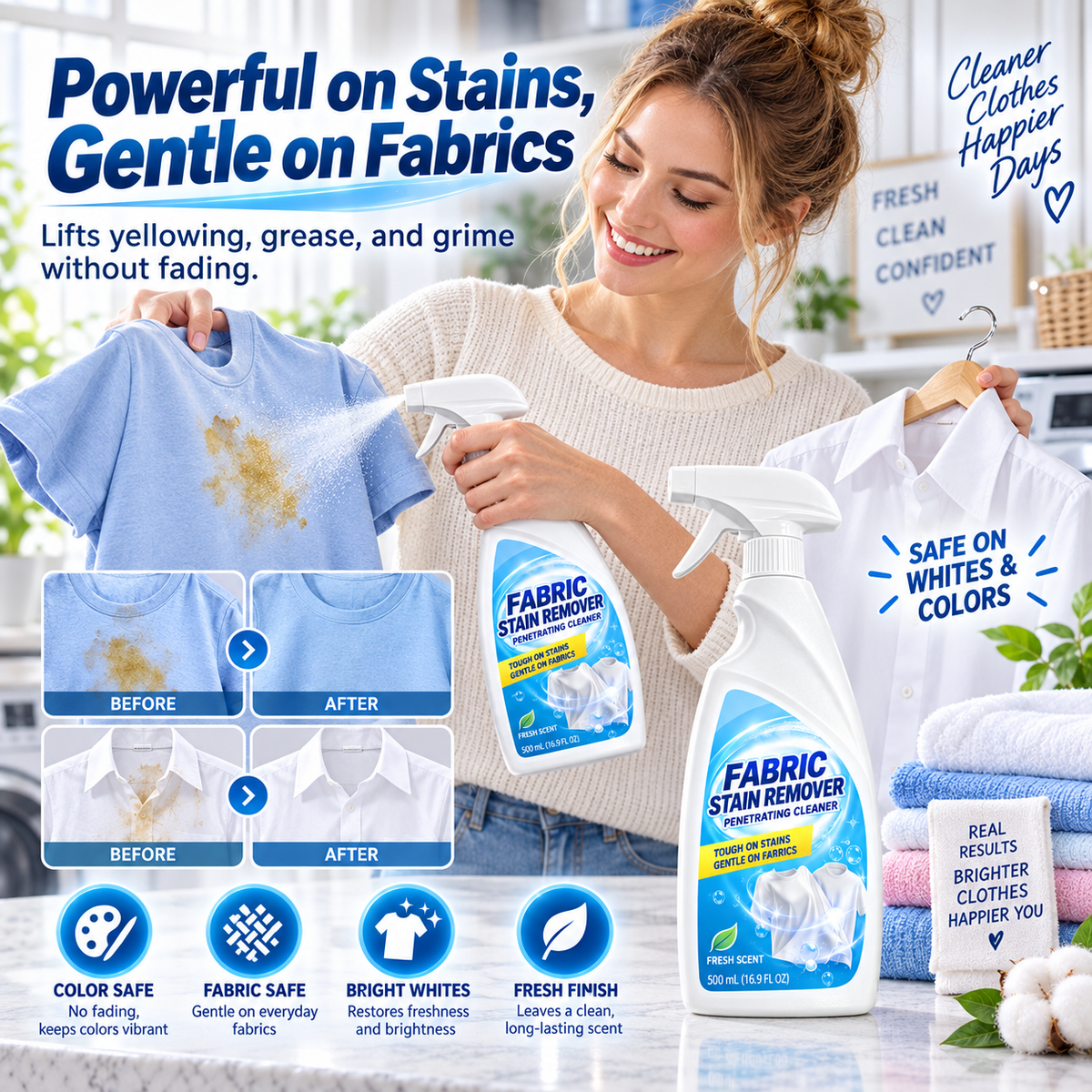 📢📢50% OFF !! ⏰Deep Penetrating Fabric Stain Remover Spray