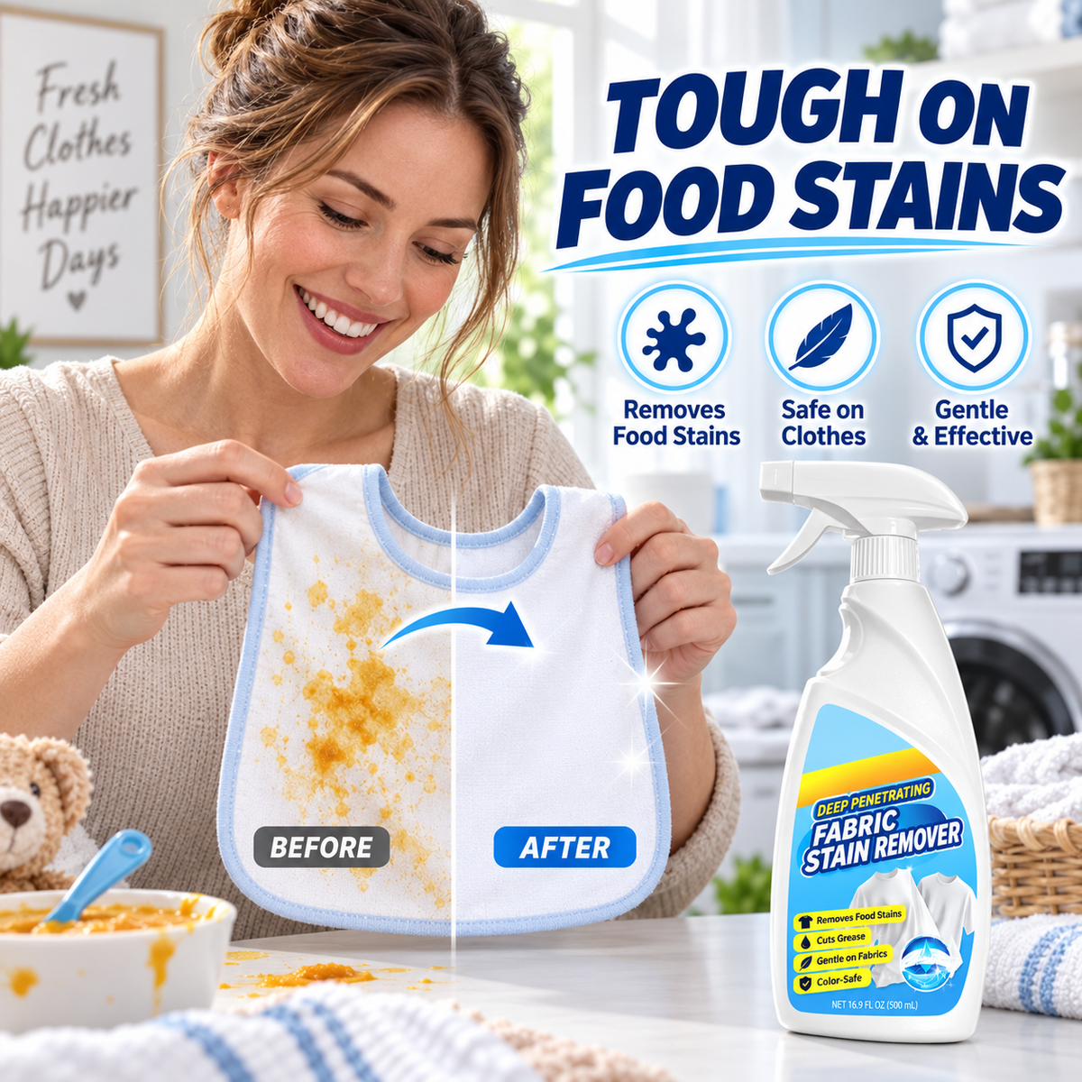 📢📢50% OFF !! ⏰Deep Penetrating Fabric Stain Remover Spray