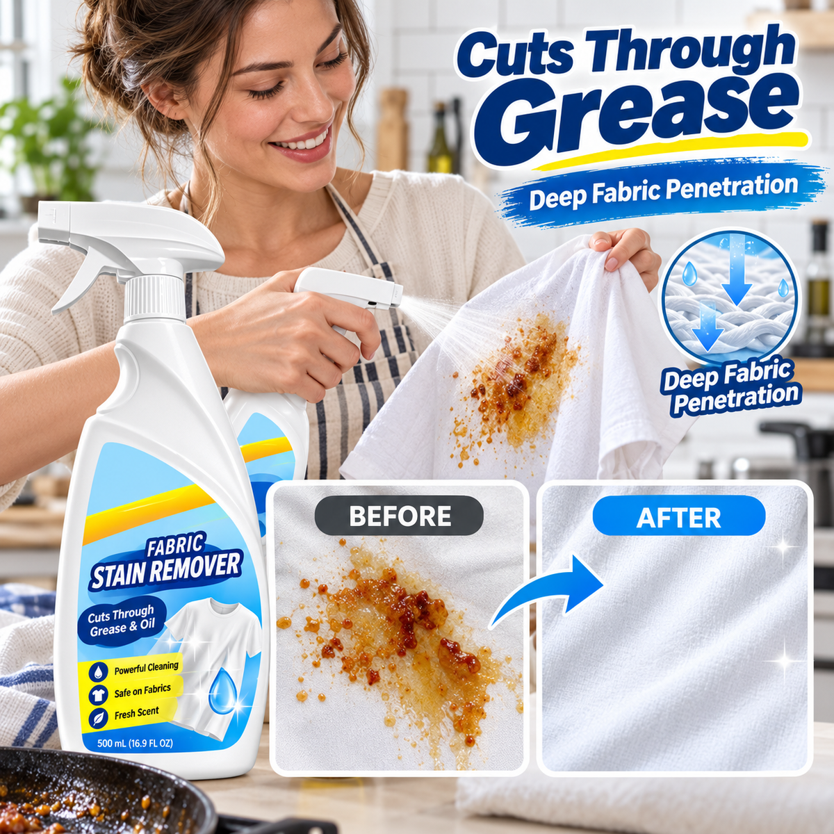 📢📢50% OFF !! ⏰Deep Penetrating Fabric Stain Remover Spray