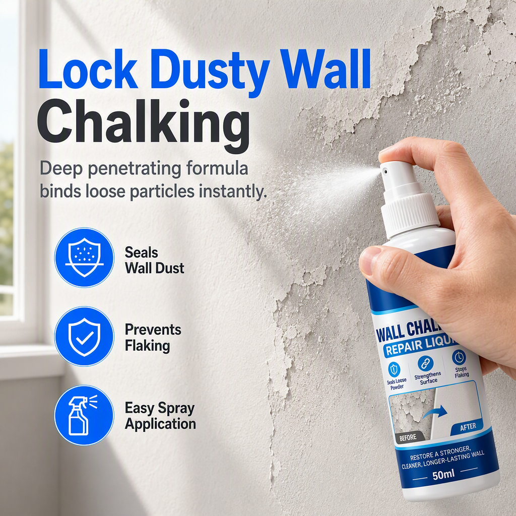 🥳HOT SALE🥳💞10K+ SOLD! Wall Repair Liquid!!! Locks chalking, deep binding & waterproof. Solid walls – grab yours! ✅