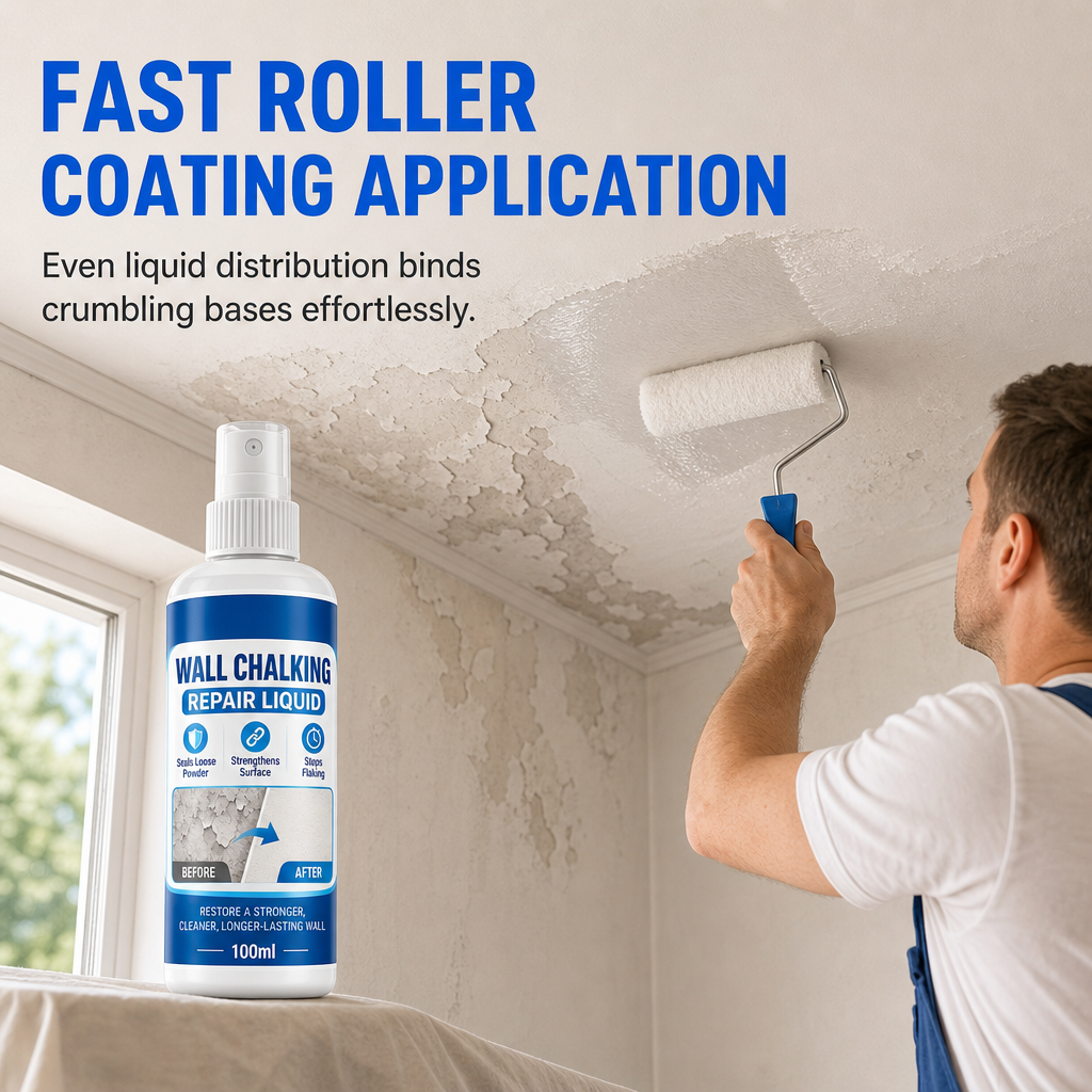 🥳HOT SALE🥳💞10K+ SOLD! Wall Repair Liquid!!! Locks chalking, deep binding & waterproof. Solid walls – grab yours! ✅