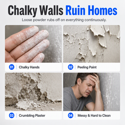 🥳HOT SALE🥳💞10K+ SOLD! Wall Repair Liquid!!! Locks chalking, deep binding & waterproof. Solid walls – grab yours! ✅