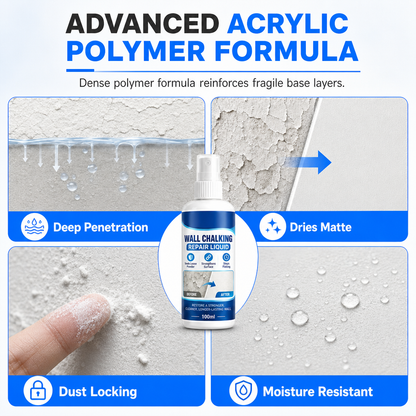 🥳HOT SALE🥳💞10K+ SOLD! Wall Repair Liquid!!! Locks chalking, deep binding & waterproof. Solid walls – grab yours! ✅