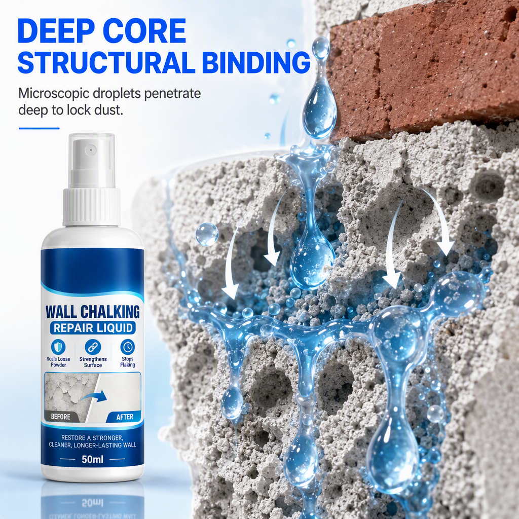 🥳HOT SALE🥳💞10K+ SOLD! Wall Repair Liquid!!! Locks chalking, deep binding & waterproof. Solid walls – grab yours! ✅