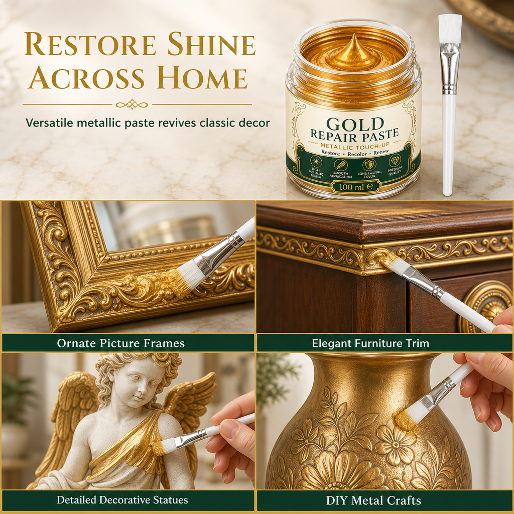 ⏳Time-Limited Special⏰Gold/Silver Metallic Refinishing Repair Paste with Brush