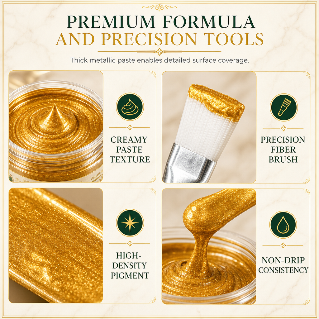 ⏳Time-Limited Special⏰Gold/Silver Metallic Refinishing Repair Paste with Brush