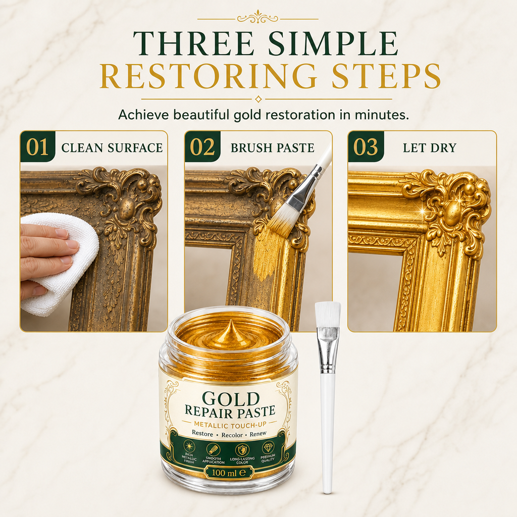 ⏳Time-Limited Special⏰Gold/Silver Metallic Refinishing Repair Paste with Brush