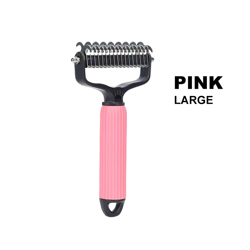 Double sided pet grooming brush