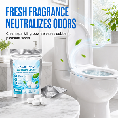 🥳HOT SALE🥳💞50K+ SOLD! 🚽✨ 50% OFF! 20 Pack Toilet Tank Freshener Tablets – effervescent action fights odor, slow release cleans constantly. Gentle on plumbing! 🧼✅