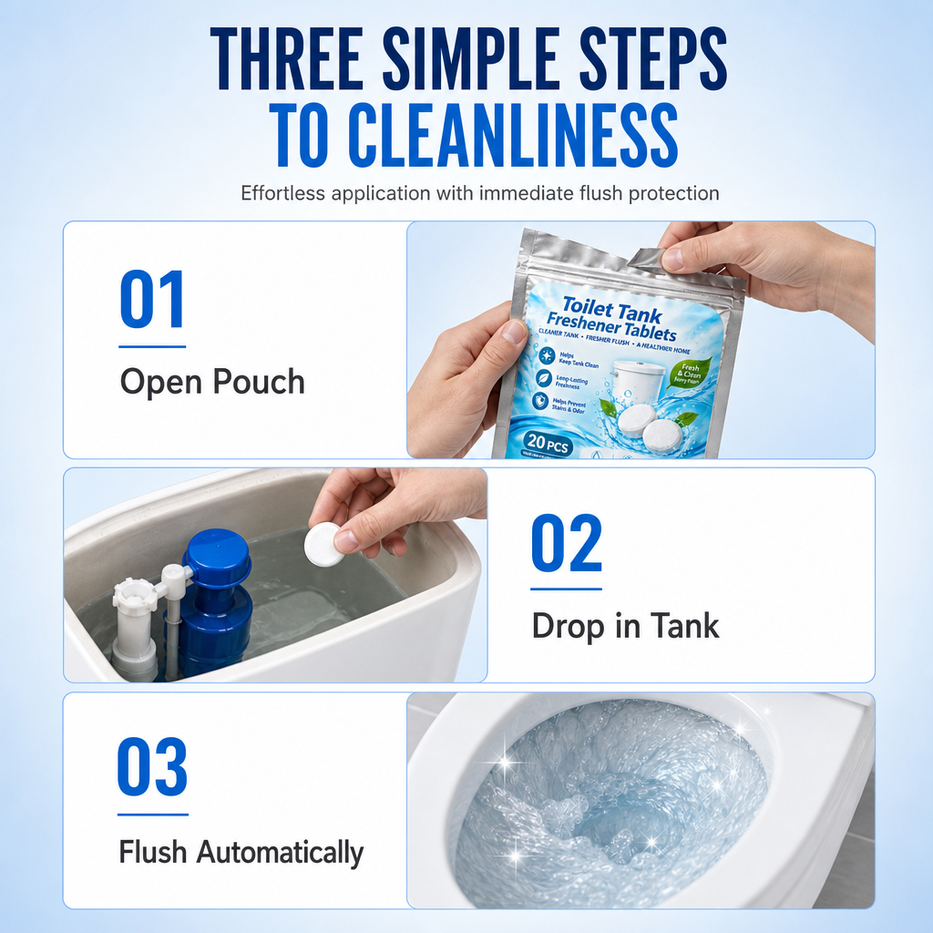 🥳HOT SALE🥳💞50K+ SOLD! 🚽✨ 50% OFF! 20 Pack Toilet Tank Freshener Tablets – effervescent action fights odor, slow release cleans constantly. Gentle on plumbing! 🧼✅