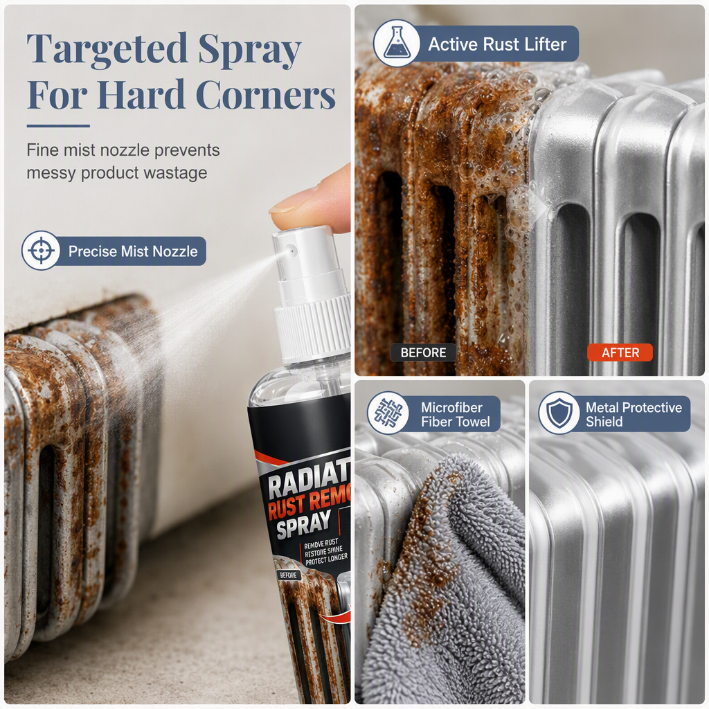 📢📢50% OFF !! ⏰Household Radiator Rust Remover Spray