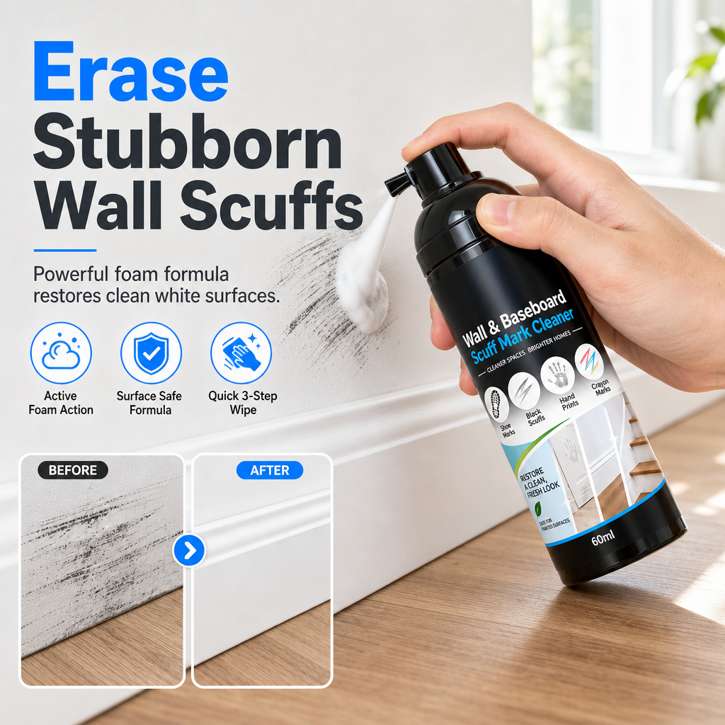 🔥New Arrivals: 50% Off for a Limited Time!🔥🏆 50K+ SOLD!💦Wall and Baseboard Scuff Mark Cleaner