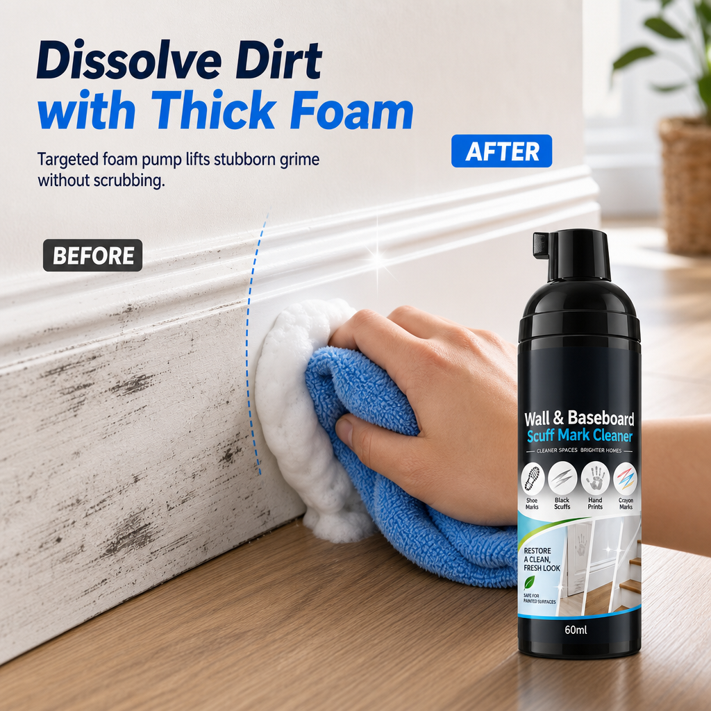 🔥New Arrivals: 50% Off for a Limited Time!🔥🏆 50K+ SOLD!💦Wall and Baseboard Scuff Mark Cleaner