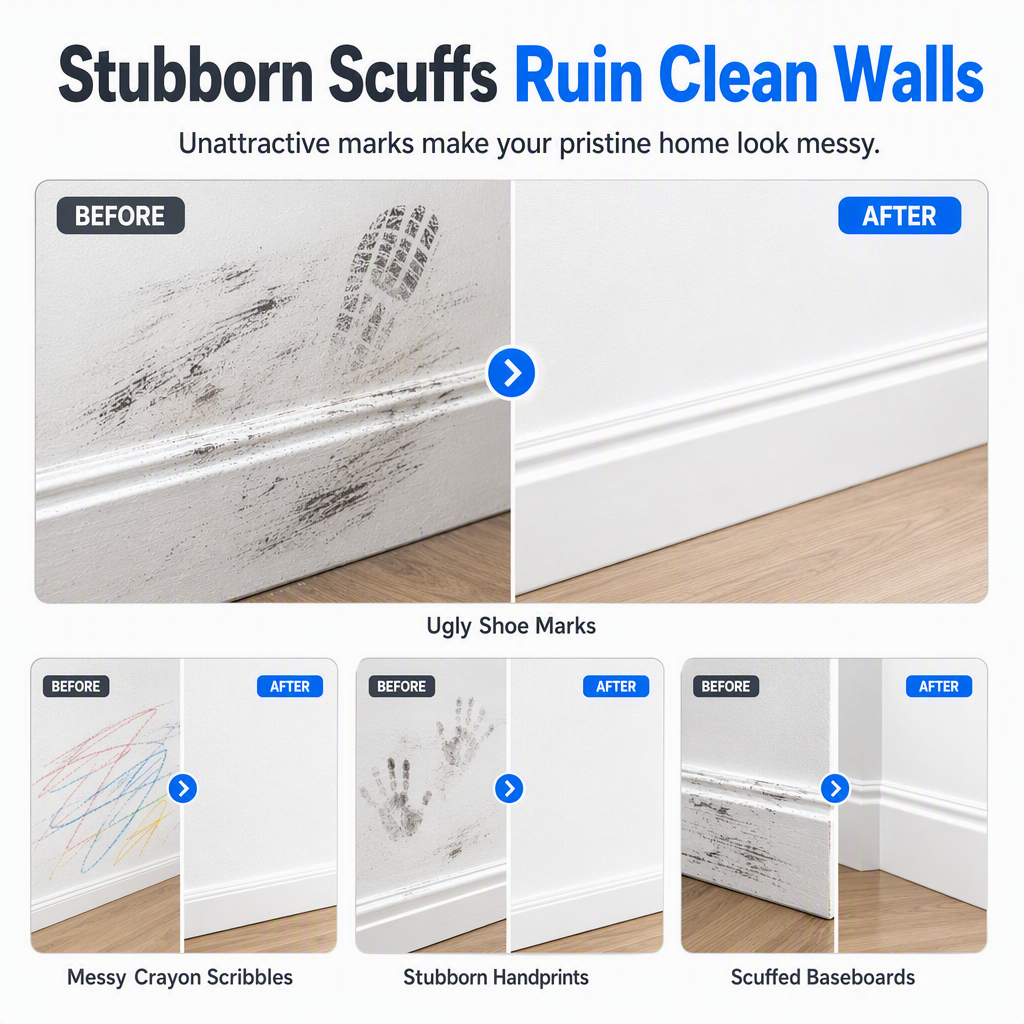 🔥New Arrivals: 50% Off for a Limited Time!🔥🏆 50K+ SOLD!💦Wall and Baseboard Scuff Mark Cleaner