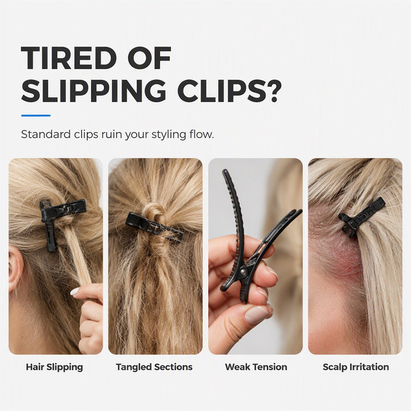 Professional Hair Sectioning Clips with Comb Teeth