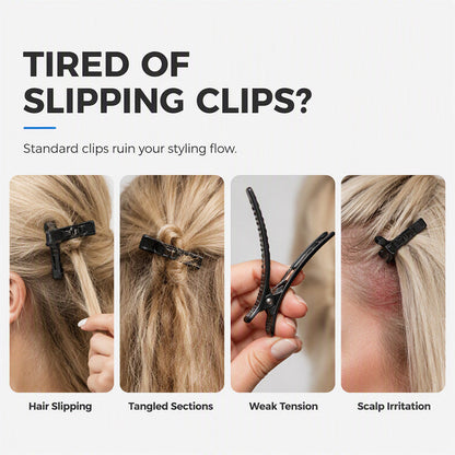 Professional Hair Sectioning Clips with Comb Teeth