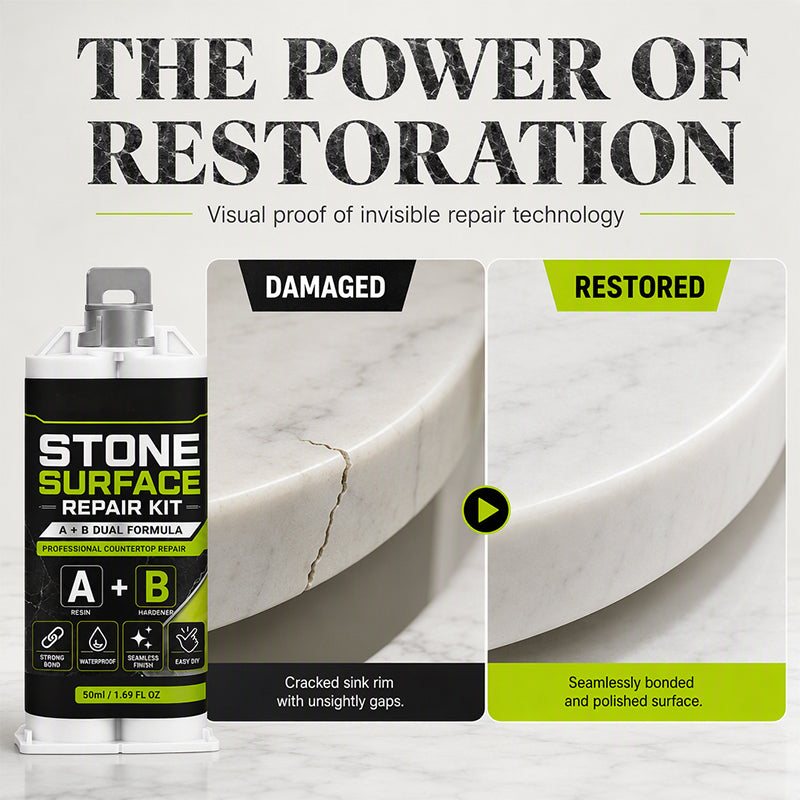 🥳HOT SALE🥳💞50K+ SOLD! 🪨🔧 50% OFF! Professional Stone Repair Paste – A+B formula fixes cracks, chips & gaps in marble, quartz & granite. Easy DIY, smooth finish! ✨🛡️