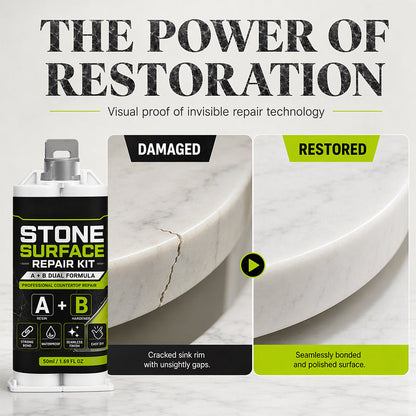 🥳HOT SALE🥳💞50K+ SOLD! 🪨🔧 50% OFF! Professional Stone Repair Paste – A+B formula fixes cracks, chips & gaps in marble, quartz & granite. Easy DIY, smooth finish! ✨🛡️