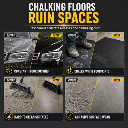 🥳HOT SALE🥳💞50K+ SOLD! 🏠🧱 50% OFF! Garage Cement Floor Dusting Hardener – seals & hardens concrete, stops dust for good. Simple 3-step application! 🛡️💪