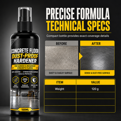 🥳HOT SALE🥳💞50K+ SOLD! 🏠🧱 50% OFF! Garage Cement Floor Dusting Hardener – seals & hardens concrete, stops dust for good. Simple 3-step application! 🛡️💪