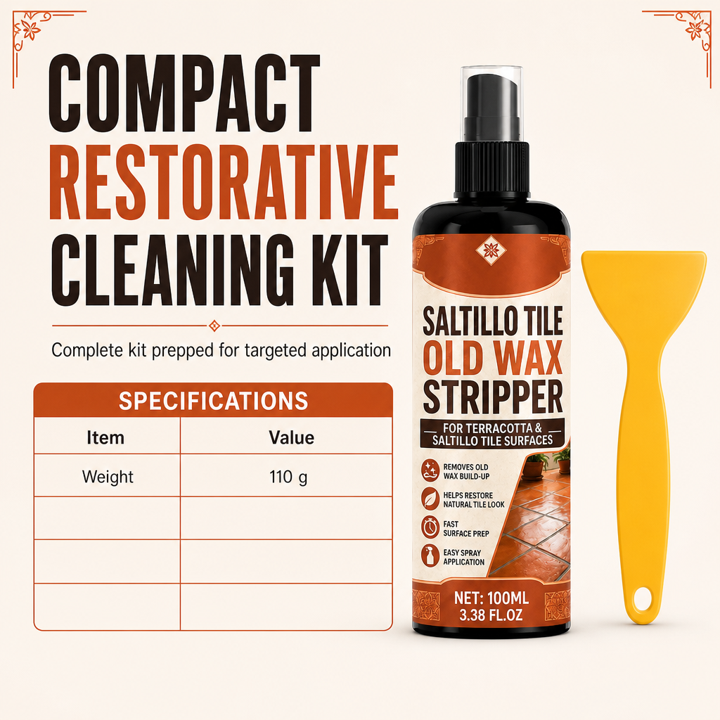 🥳HOT SALE🥳💞50K+ SOLD! 🧴🧽 50% OFF! Terracotta & Saltillo Tile Wax Remover Spray – active foam dissolves thick wax, includes scraper. Restore natural matte finish in 3 steps! 🏺✨