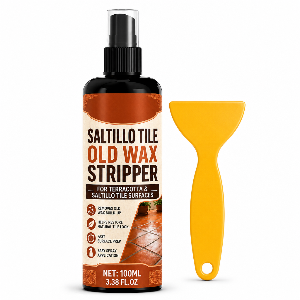 🥳HOT SALE🥳💞50K+ SOLD! 🧴🧽 50% OFF! Terracotta & Saltillo Tile Wax Remover Spray – active foam dissolves thick wax, includes scraper. Restore natural matte finish in 3 steps! 🏺✨