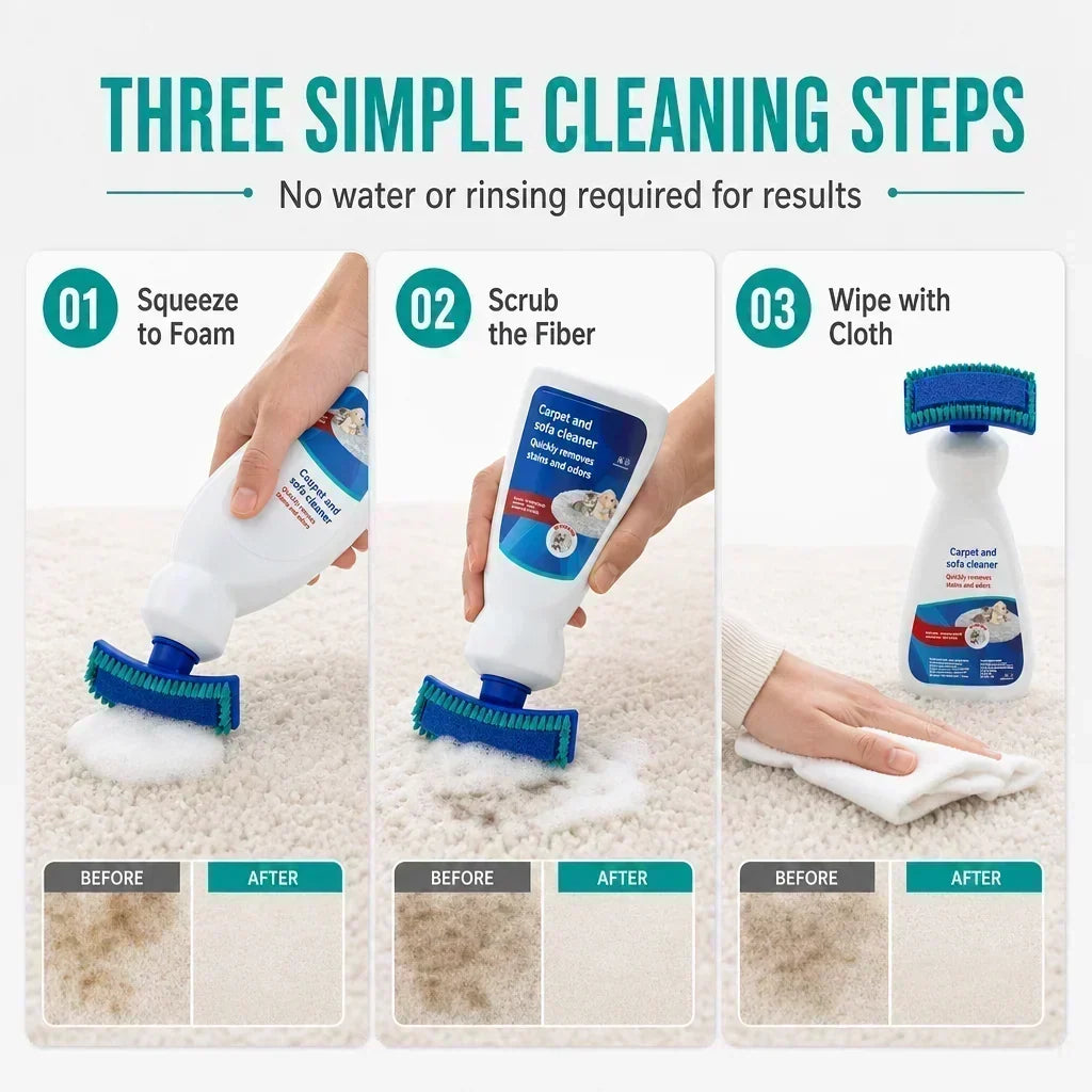 💥 50% OFF! 🛋️ Waterless Fabric Foam Cleaner – Instantly refreshes rugs & sofas ✨