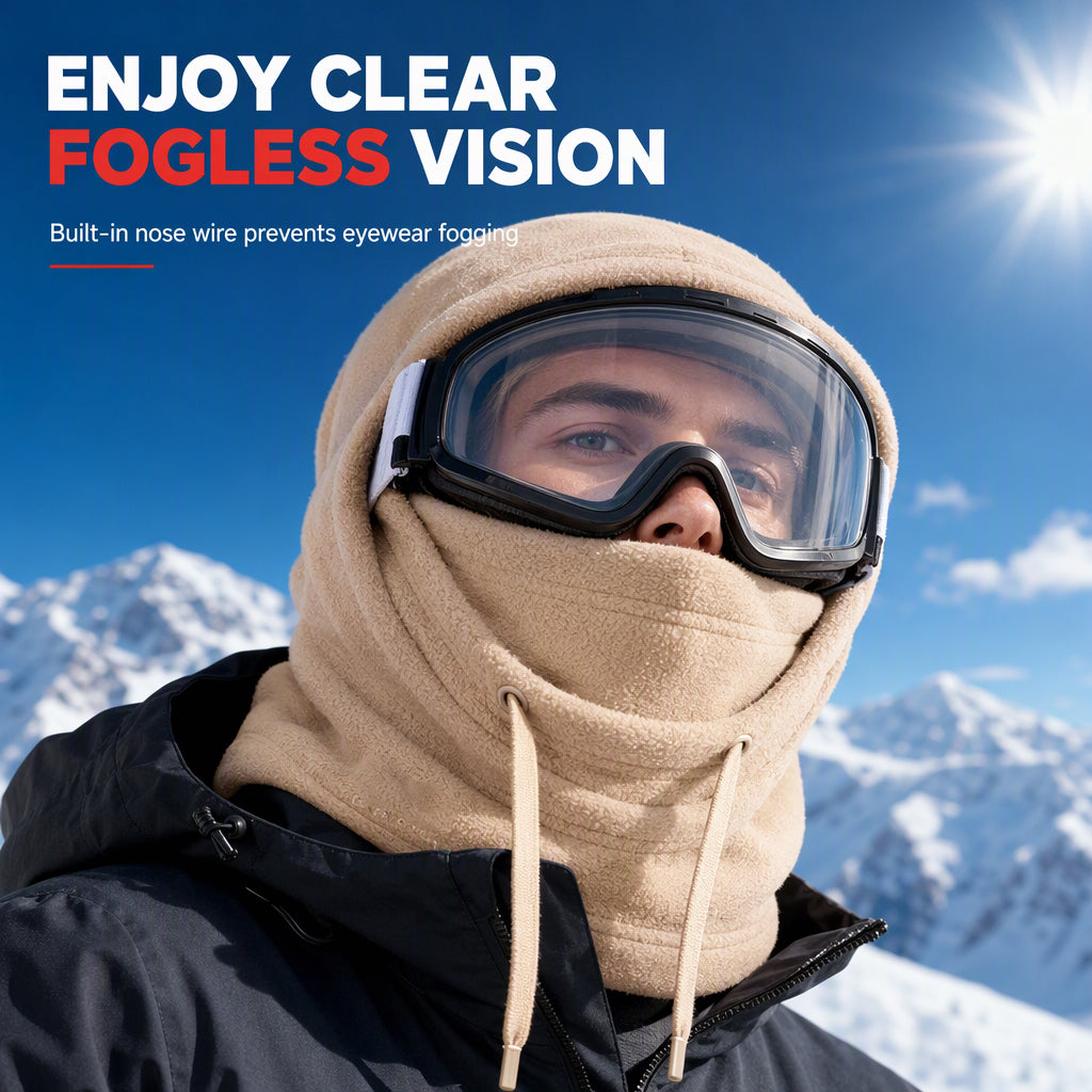 🥳HOT SALE 50% OFF🥳💞50K+ SOLD! 🧣❄️ 3-in-1 Winter Balaclava – windproof fleece covers head, neck, face & ears. Adjustable fit for skiing, cycling & cold weather! 🛡️💪