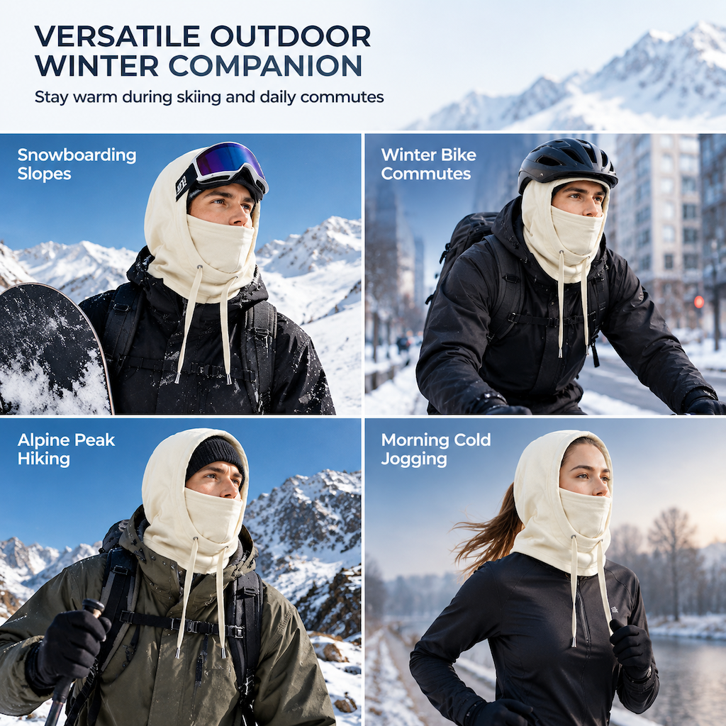 🥳HOT SALE 50% OFF🥳💞50K+ SOLD! 🧣❄️ 3-in-1 Winter Balaclava – windproof fleece covers head, neck, face & ears. Adjustable fit for skiing, cycling & cold weather! 🛡️💪