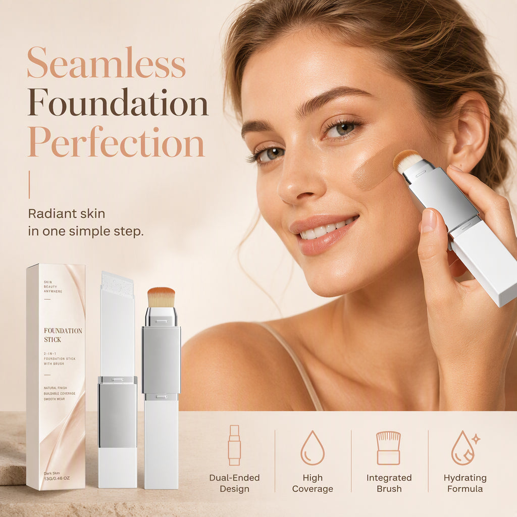 📢📢50% OFF !! ⏰2-in-1 High Coverage Foundation Stick