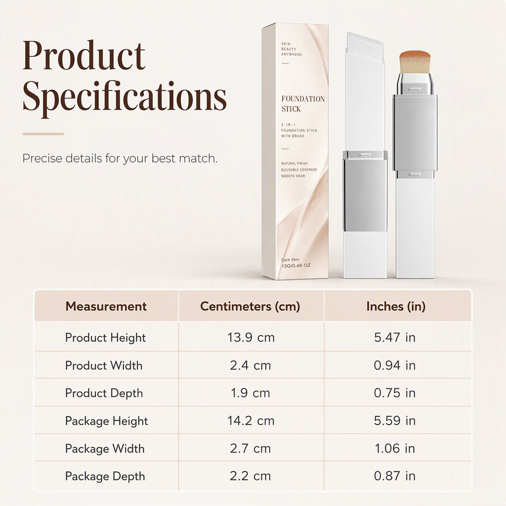 📢📢50% OFF !! ⏰2-in-1 High Coverage Foundation Stick