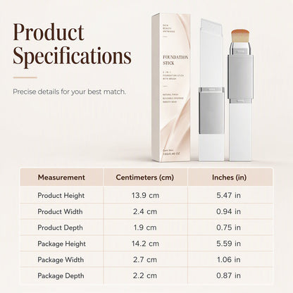 📢📢50% OFF !! ⏰2-in-1 High Coverage Foundation Stick