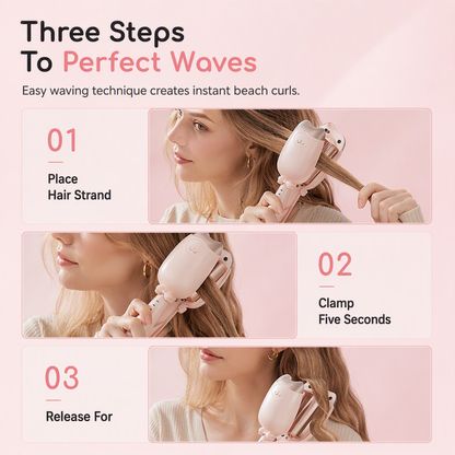 📢📢50% OFF! ⏰Quick-Heating 32mm Water Wave Hair Waver