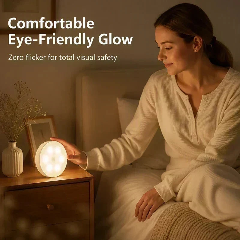 📢📢50% OFF! ⏰💡BUY 2 GET 1 FREE🎁Magnetic Wireless LED Motion Sensor Night Light – Eye-Caring Flicker-Free Cabinet Lamp, Rechargeable Stick-On Night Light for Bedroom, Staircase, Closet & Emergency