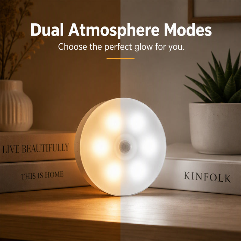 📢📢50% OFF! ⏰💡BUY 2 GET 1 FREE🎁Magnetic Wireless LED Motion Sensor Night Light – Eye-Caring Flicker-Free Cabinet Lamp, Rechargeable Stick-On Night Light for Bedroom, Staircase, Closet & Emergency