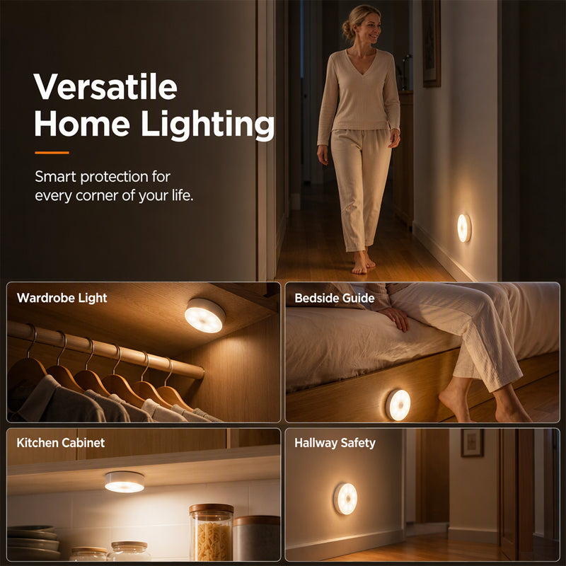 📢📢50% OFF! ⏰💡BUY 2 GET 1 FREE🎁Magnetic Wireless LED Motion Sensor Night Light – Eye-Caring Flicker-Free Cabinet Lamp, Rechargeable Stick-On Night Light for Bedroom, Staircase, Closet & Emergency