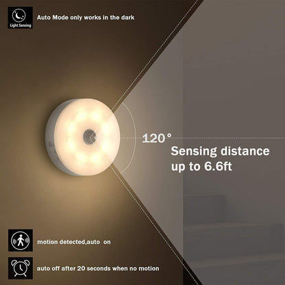 📢📢50% OFF! ⏰💡BUY 2 GET 1 FREE🎁Magnetic Wireless LED Motion Sensor Night Light – Eye-Caring Flicker-Free Cabinet Lamp, Rechargeable Stick-On Night Light for Bedroom, Staircase, Closet & Emergency