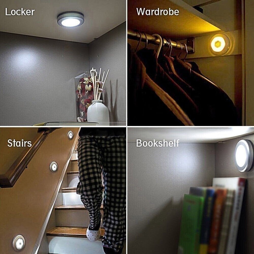 📢📢50% OFF! ⏰💡BUY 2 GET 1 FREE🎁Magnetic Wireless LED Motion Sensor Night Light – Eye-Caring Flicker-Free Cabinet Lamp, Rechargeable Stick-On Night Light for Bedroom, Staircase, Closet & Emergency