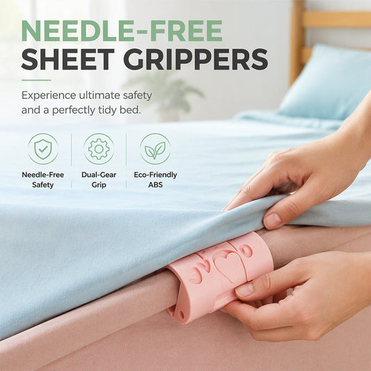 🥳HOT SALE🥳💞50K+ SOLD! 🛏️📌 50% OFF! Needle-Free Bedsheet Clips – 6 or 10 pack, durable ABS, grip edges without sharp pins. Keep sheets neatly in place! 🛡️✅