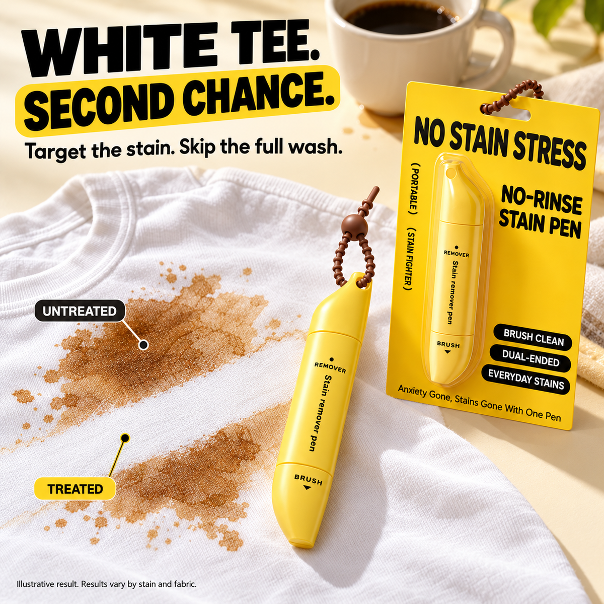 📢📢50% OFF! ⏰Portable Dual-Head Stain Remover Pen
