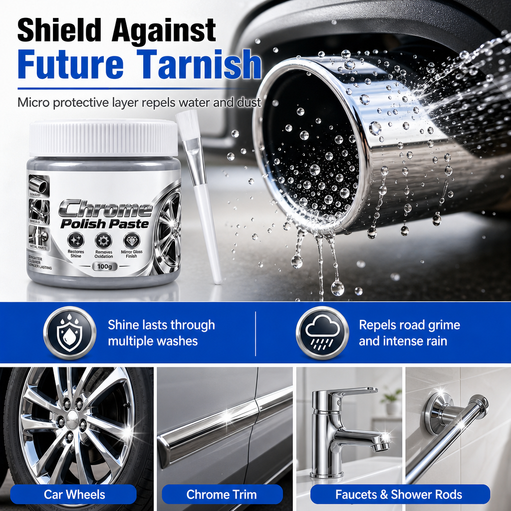 💥 50% Off Now ✨ Chrome Metal Restoration Paste — Mirror Shine & Scratch-Free Polish 🚗