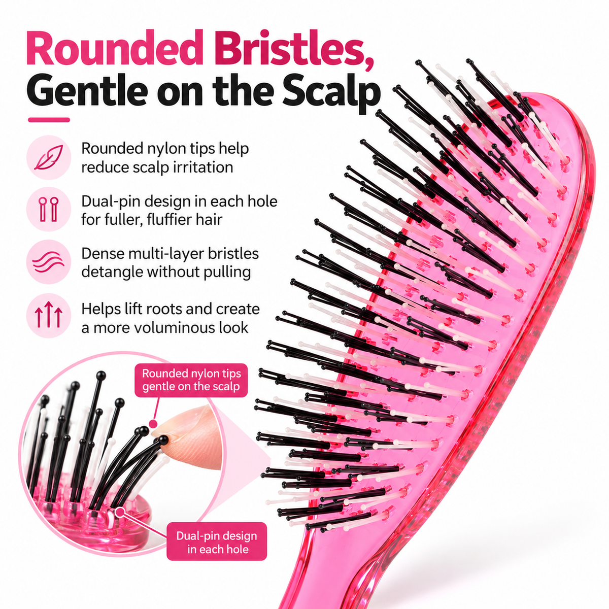 📢📢50% OFF! ⏰💆 Portable Scalp Massage Hairbrush